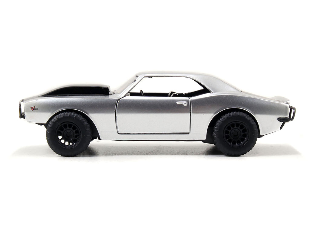 Roman's Chevrolet Camaro Z/28 Silver with Black Stripes "Fast & Furious 7" (2015) Movie 1/32 Diecast Model Car by Jada - image 2