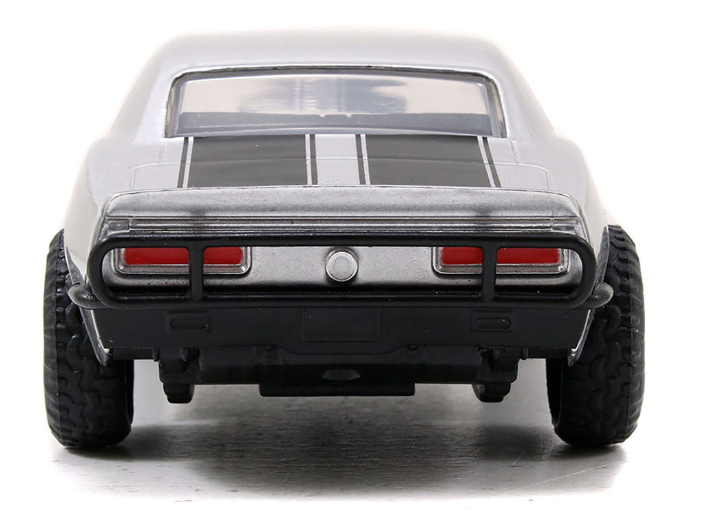 Roman's Chevrolet Camaro Z/28 Silver with Black Stripes "Fast & Furious 7" (2015) Movie 1/32 Diecast Model Car by Jada - image 5