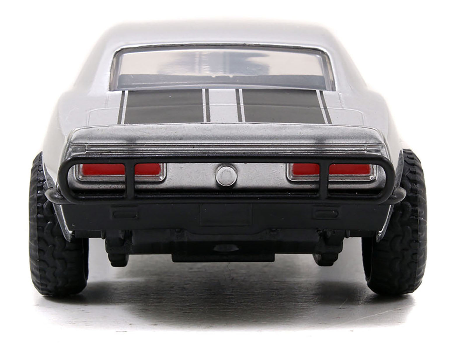 Roman's Chevrolet Camaro Z/28 Silver with Black Stripes "Fast & Furious 7" (2015) Movie 1/32 Diecast Model Car by Jada - image 5