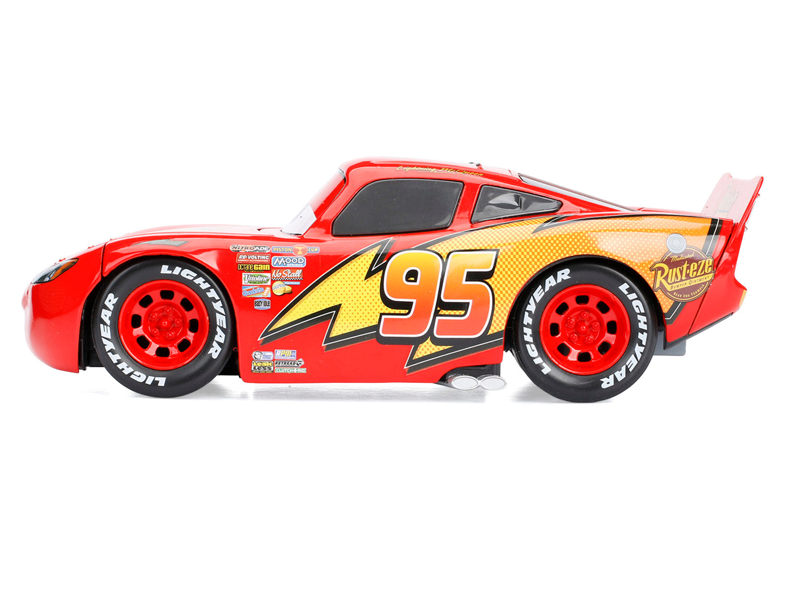 Lightning McQueen #95 Red Disney & Pixar "Cars" Movie "Hollywood Rides" Series Diecast Model Car by Jada - image 3