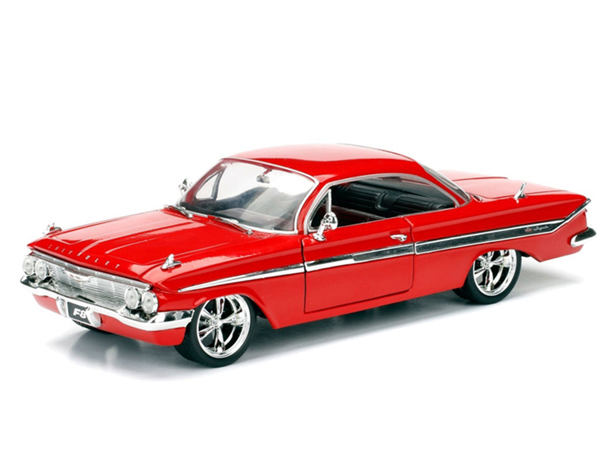 Dom's Chevrolet Impala Red "Fast & Furious F8: The Fate of the Furious" (2017) Movie "25 Years of Fast & Furious" Series 1/24 Diecast Model Car by Jada