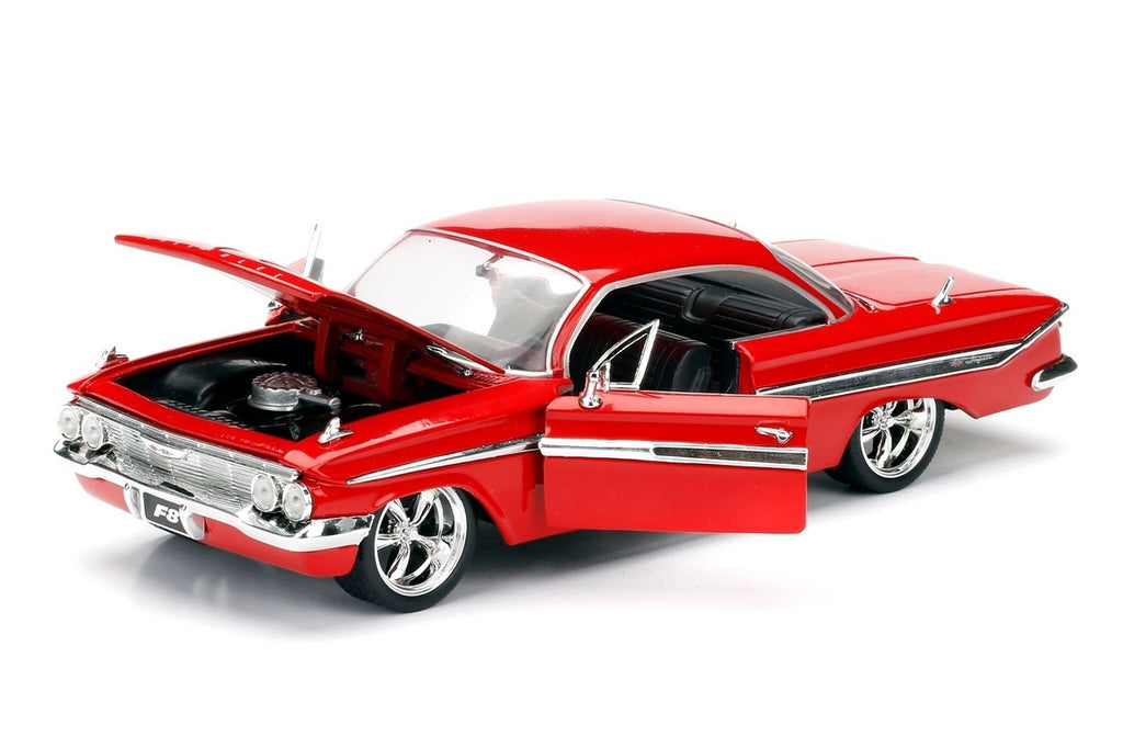 Dom's Chevrolet Impala Red "Fast & Furious F8: The Fate of the Furious" (2017) Movie "25 Years of Fast & Furious" Series 1/24 Diecast Model Car by Jada