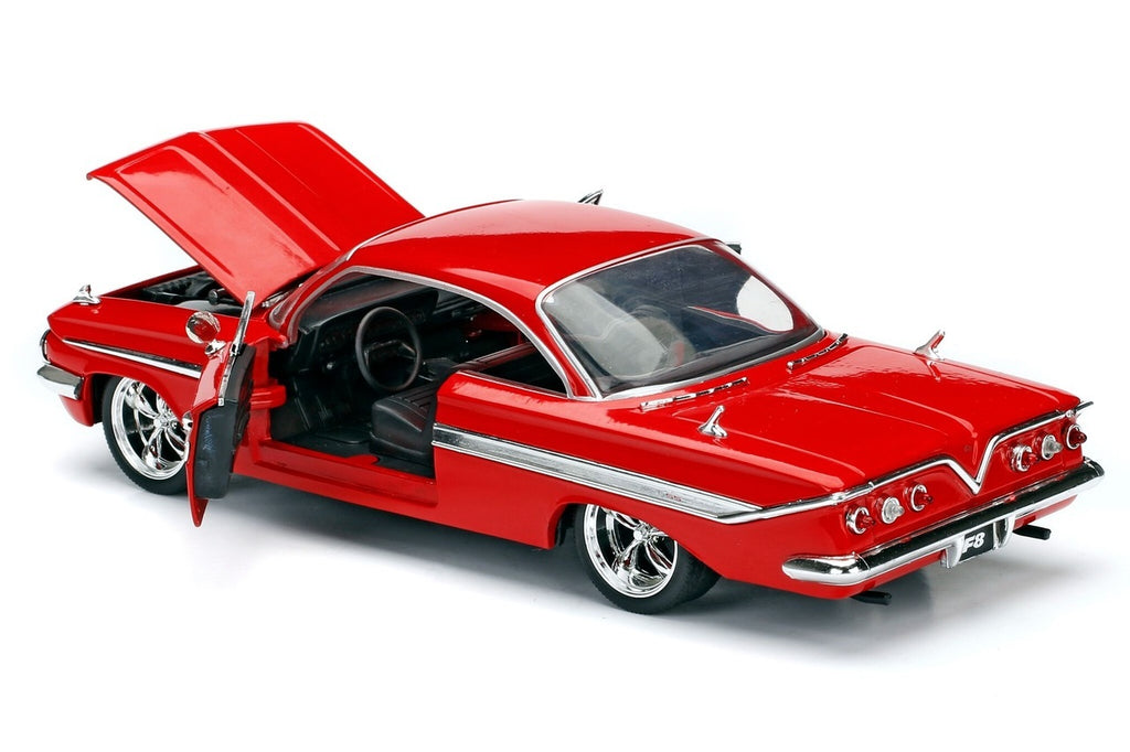 Dom's Chevrolet Impala Red "Fast & Furious F8: The Fate of the Furious" (2017) Movie "25 Years of Fast & Furious" Series 1/24 Diecast Model Car by Jada