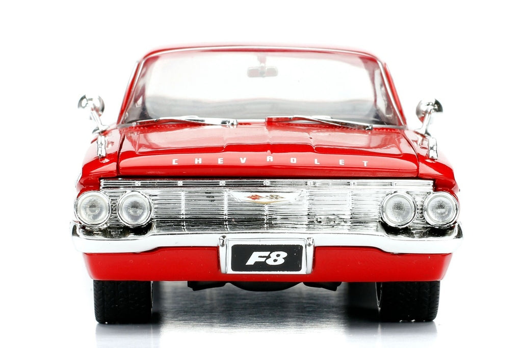 Dom's Chevrolet Impala Red "Fast & Furious F8: The Fate of the Furious" (2017) Movie "25 Years of Fast & Furious" Series 1/24 Diecast Model Car by Jada
