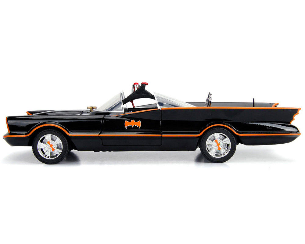 Classic TV Series Batmobile with Working Lights, and Diecast Batman and Robin Figures "80 Years of Batman" 1/18 Diecast Model Car by Jada - image 3