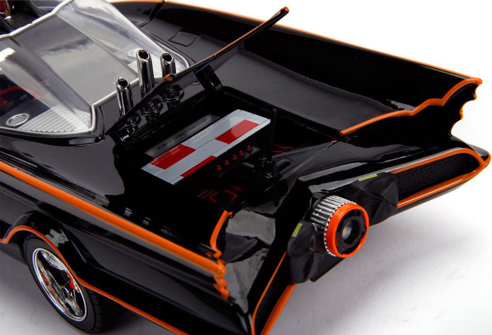 Classic TV Series Batmobile with Working Lights, and Diecast Batman and Robin Figures "80 Years of Batman" 1/18 Diecast Model Car by Jada - image 4