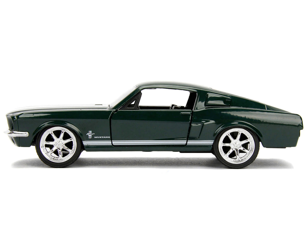 Sean's Ford Mustang Dark Green with White Stripes "Fast & Furious" Movie 1/32 Diecast Model Car by Jada - image 3