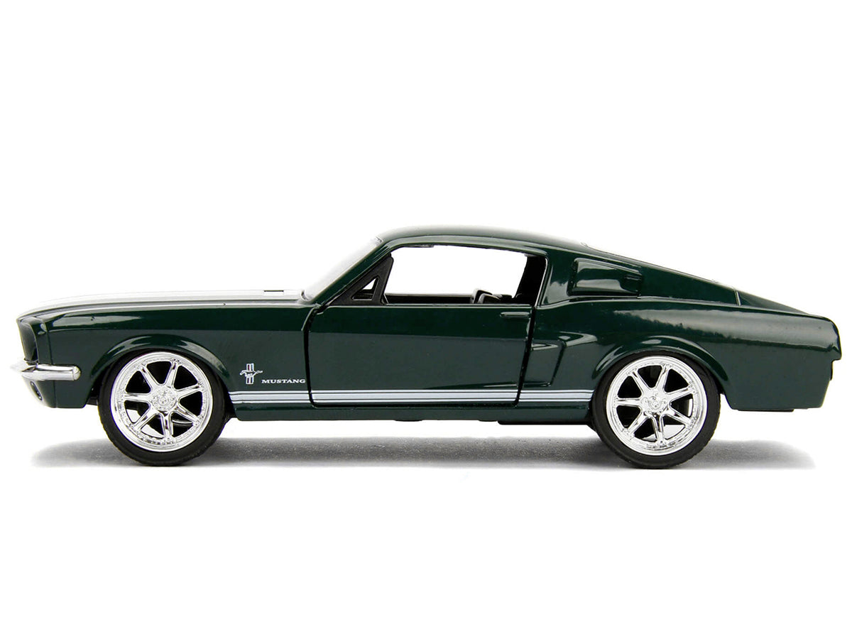 Sean's Ford Mustang Dark Green with White Stripes "Fast & Furious" Movie 1/32 Diecast Model Car by Jada - image 3