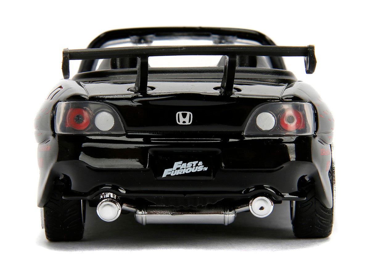 Honda S2000 Convertible Black with Graphics "The Fast and the Furious" (2001) Movie "25 Years of Fast & Furious" Series 1/32 Diecast Model Car by Jada - image 4