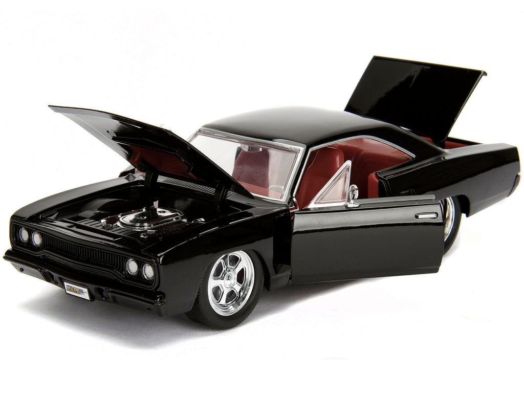 1970 Plymouth Road Runner 440 Black with Red Interior "Bigtime Muscle" Series 1/24 Diecast Model Car by Jada - image 2
