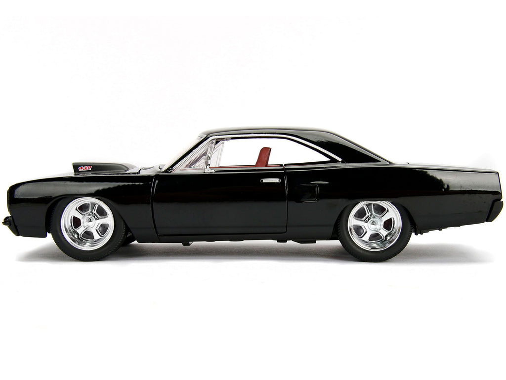 1970 Plymouth Road Runner 440 Black with Red Interior "Bigtime Muscle" Series 1/24 Diecast Model Car by Jada - image 3