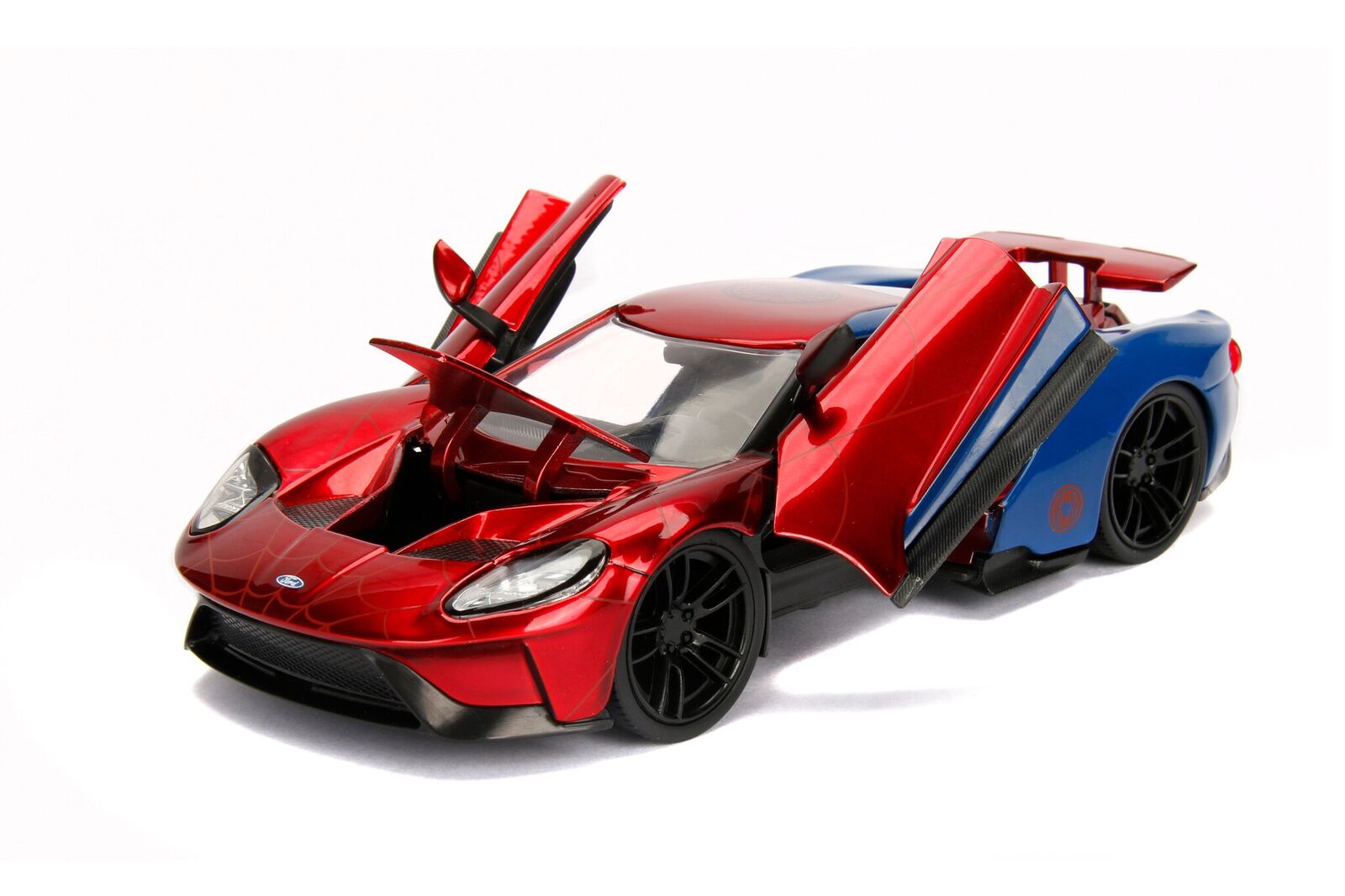 2017 Ford GT with Spider Man Diecast Figurine "Marvel" Series 1/24 Diecast Model Car by Jada - image 3