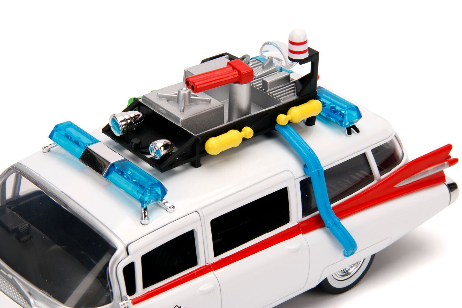 1959 Cadillac Ambulance Ecto-1 White "Ghostbusters" Movie "Hollywood Rides" Series 1/24 Diecast Model Car by Jada - image 3