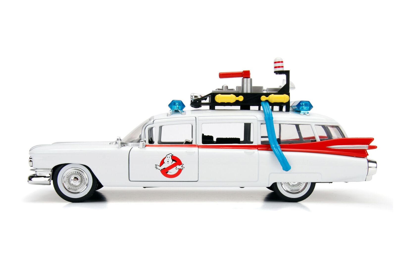 1959 Cadillac Ambulance Ecto-1 White "Ghostbusters" Movie "Hollywood Rides" Series 1/24 Diecast Model Car by Jada - image 4