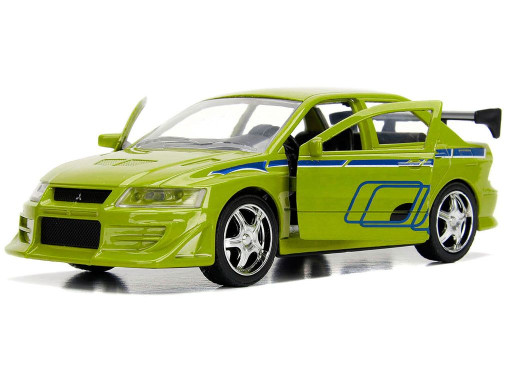 Brian's Mitsubishi Lancer Evolution VII Green "Fast & Furious" Movie 1/32 Diecast Model Car by Jada - image 2