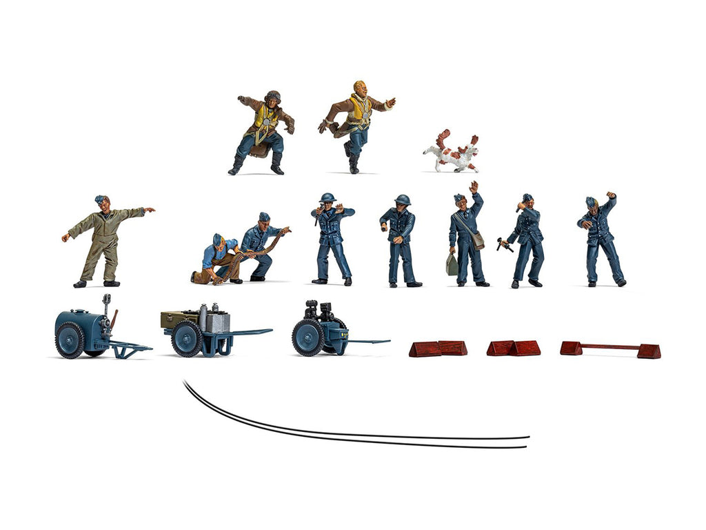 Level 1 Model Kit WWII RAF Ground Crew Figure and Accessory Set 1/48 Plastic Model Kit by Airfix - image 2