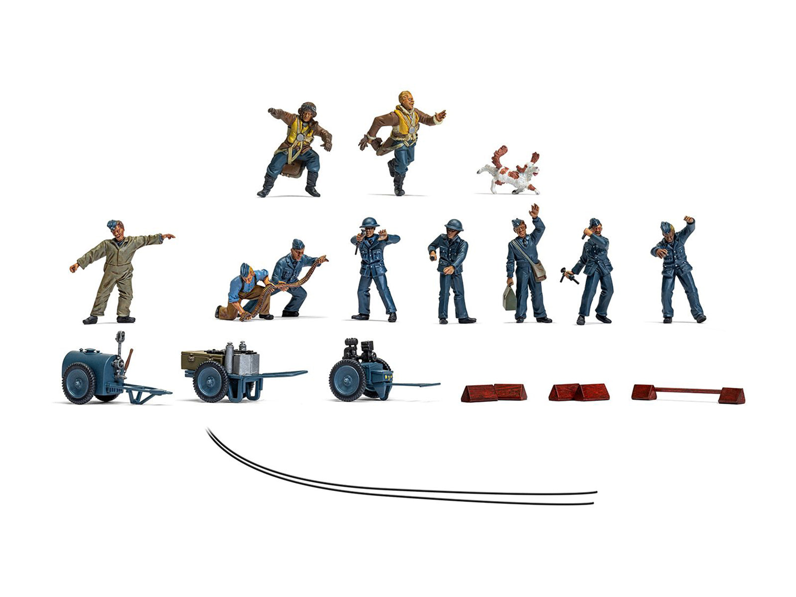Level 1 Model Kit WWII RAF Ground Crew Figure and Accessory Set 1/48 Plastic Model Kit by Airfix - image 2