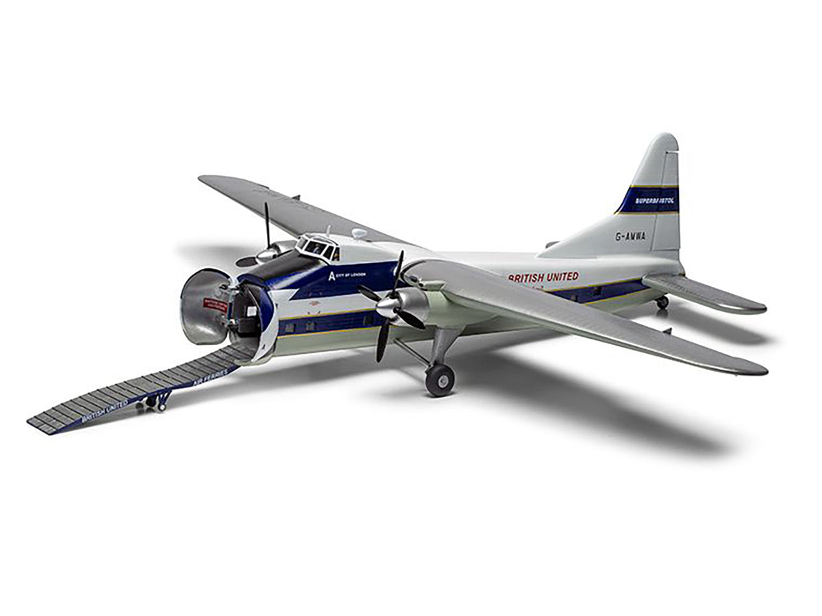 Level 2 Model Kit Bristol Superfreighter Freighter Aircraft "British United Air Ferries (BUAF)" 1/72 Plastic Model Kit by Airfix - image 4