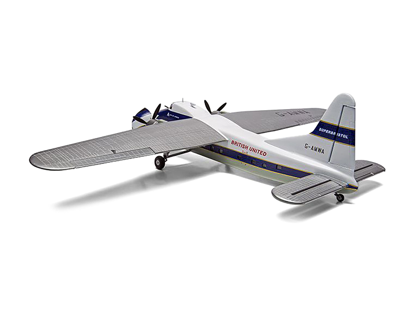 Level 2 Model Kit Bristol Superfreighter Freighter Aircraft "British United Air Ferries (BUAF)" 1/72 Plastic Model Kit by Airfix - image 3