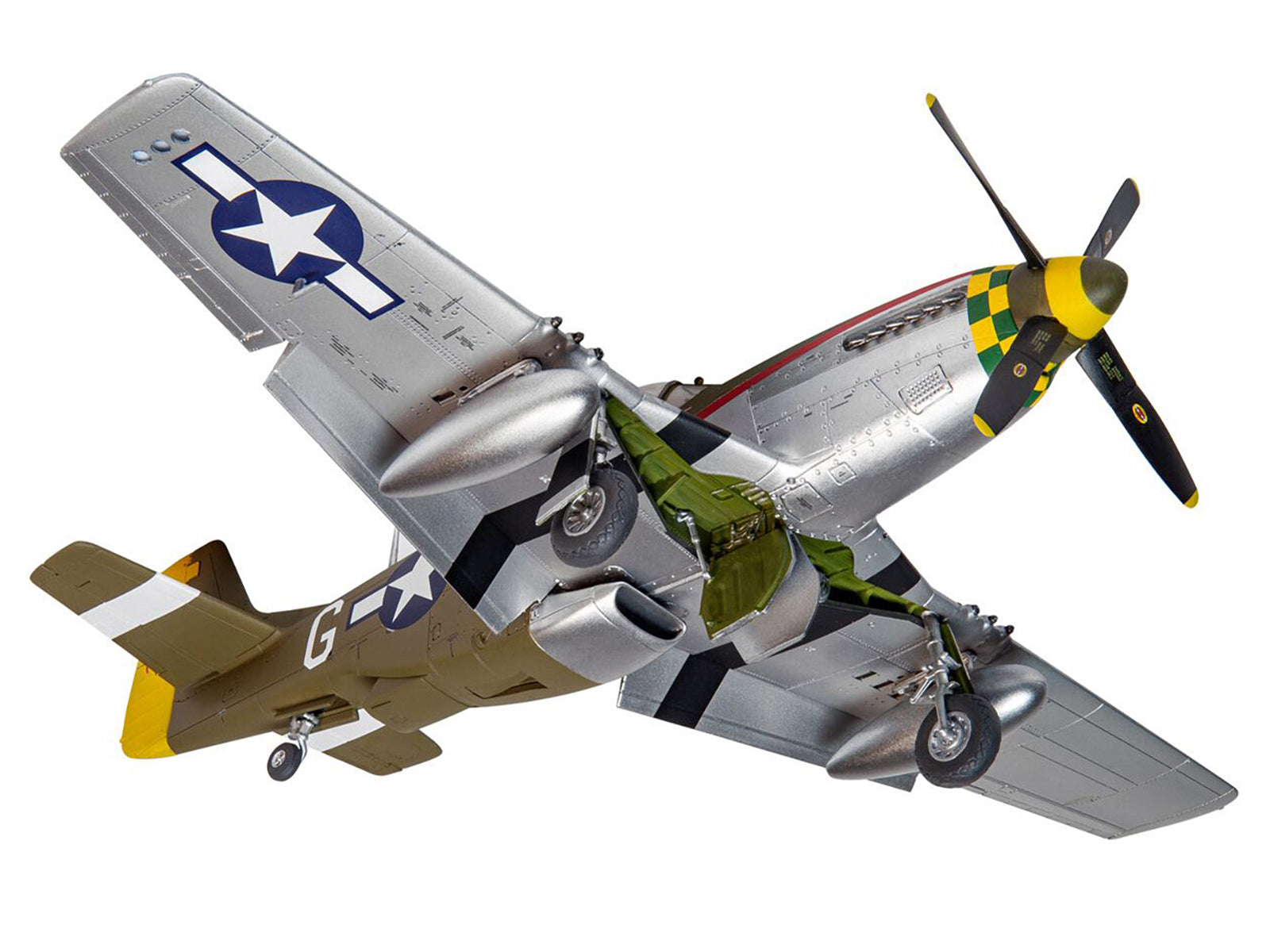 Level 2 Model Kit North American P-51D Mustang Fighter Aircraft with 2 Scheme Options 1/48 Plastic Model Kit by Airfix - image 3