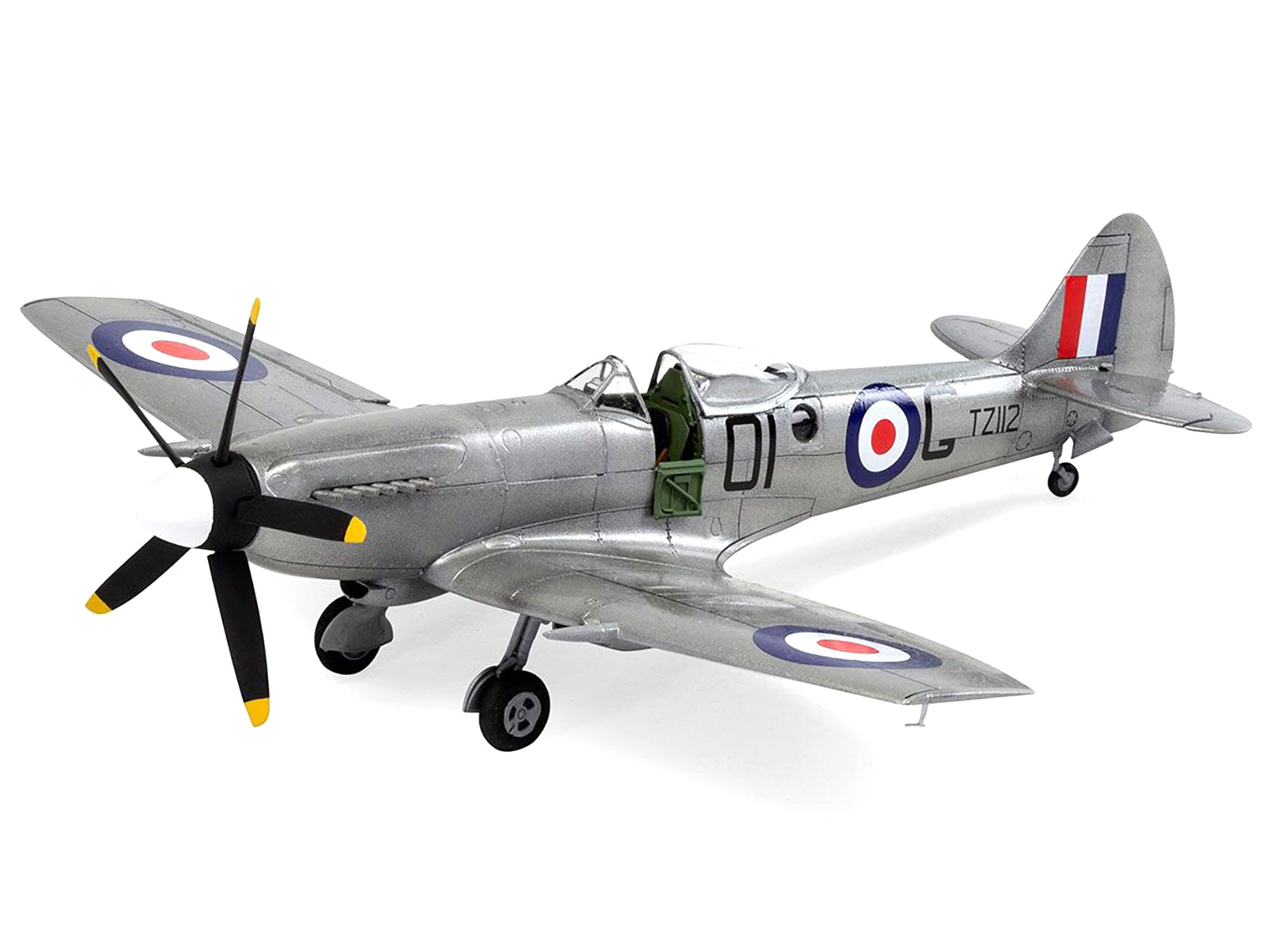 Level 2 Model Kit Supermarine Spitfire FR Mk.XIV Fighter Aircraft with 2 Scheme Options 1/48 Plastic Model Kit by Airfix - image 5