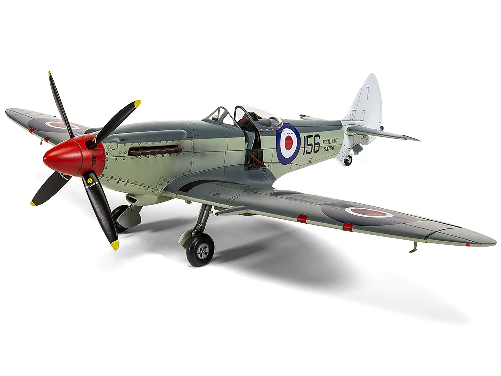 Level 3 Model Kit Supermarine Seafire F.XVII Fighter Aircraft with 3 Scheme Options 1/48 Plastic Model Kit by Airfix - image 4