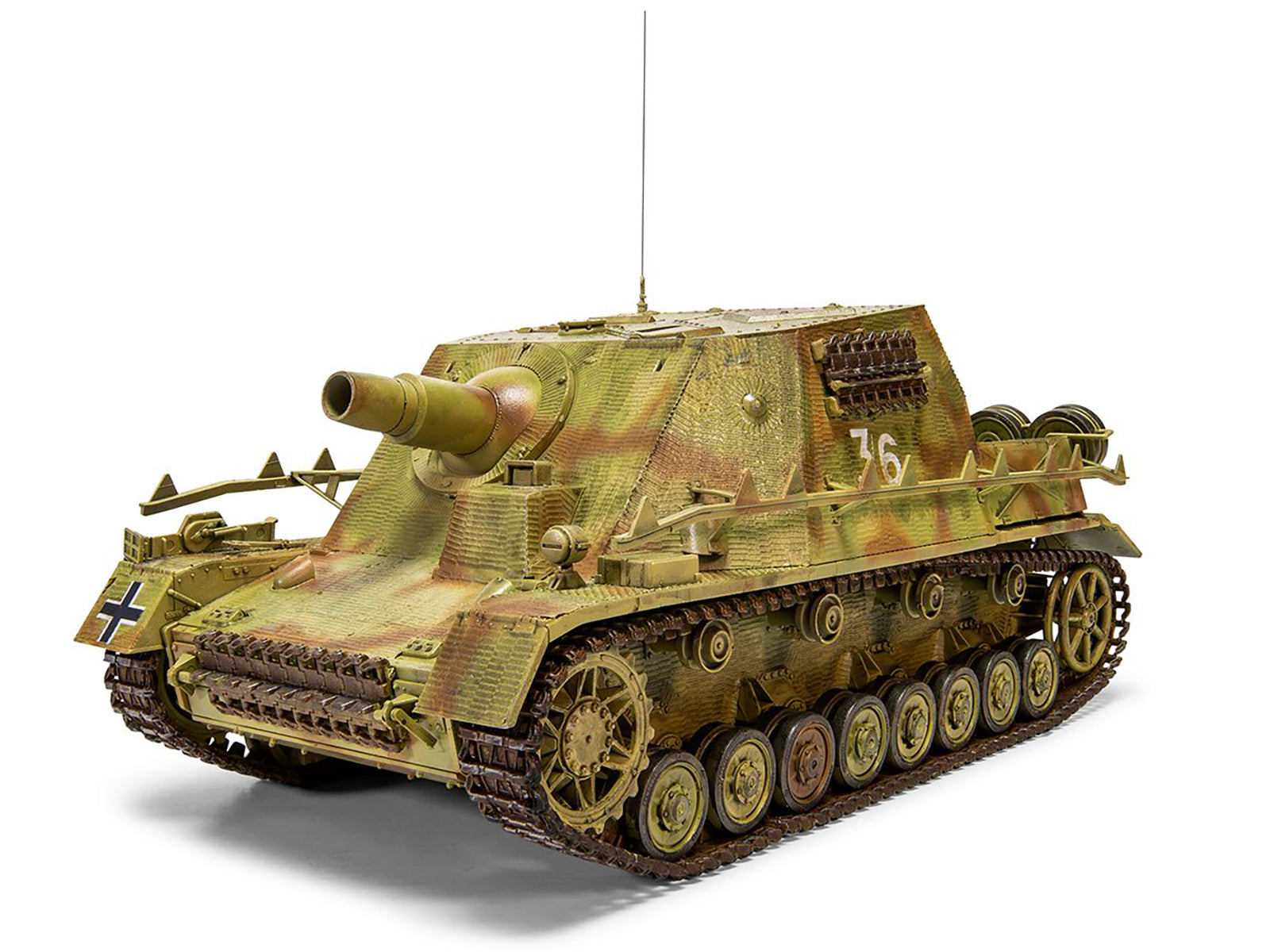 Level 3 Model Kit Sturmpanzer IV Brummbar "Mid Version" Tank with 2 Scheme Options 1/35 Plastic Model Kit by Airfix - image 4