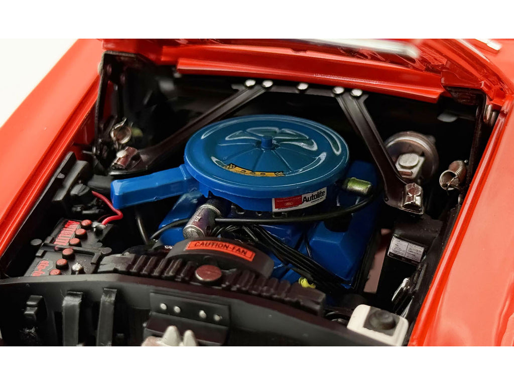 1969 Ford Mustang Limited Edition 600 Flower Power Red Limited Edition to 300 pieces Worldwide 1/18 Diecast Model Car by ACME - image 2