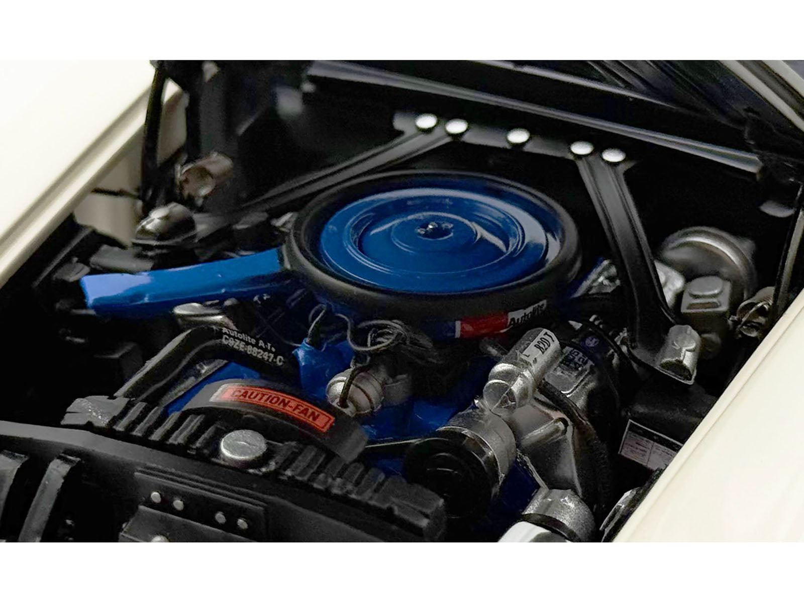 1969 Ford Mustang BOSS 429 "KK1201 Prototype - Unrestored Barn Find" White with Black Hood Limited Edition to 360 pieces Worldwide 1/18 Diecast Model Car by ACME - image 2