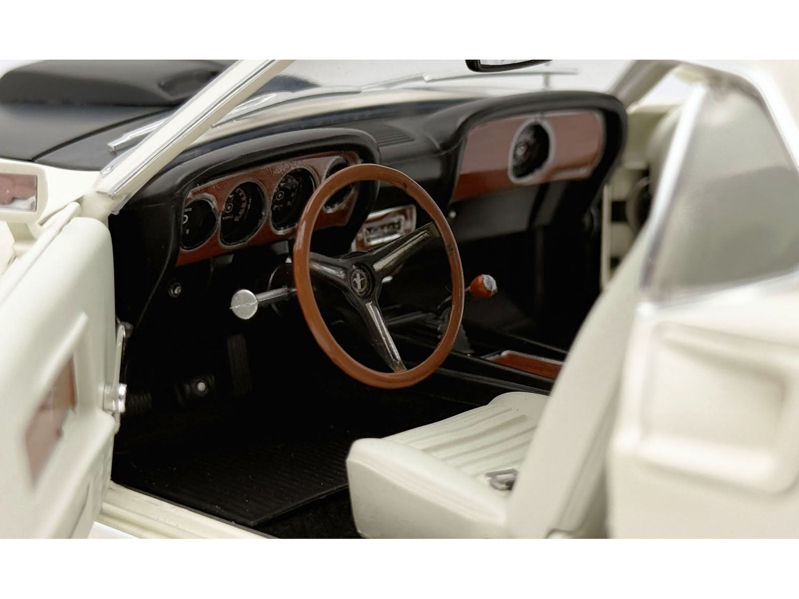 1969 Ford Mustang BOSS 429 "KK1201 Prototype - Unrestored Barn Find" White with Black Hood Limited Edition to 360 pieces Worldwide 1/18 Diecast Model Car by ACME - image 3