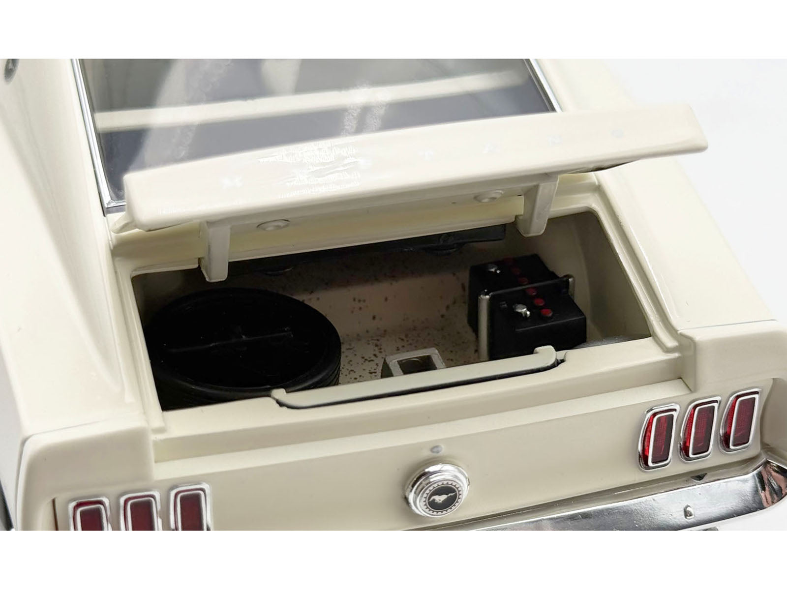 1969 Ford Mustang BOSS 429 "KK1201 Prototype - Unrestored Barn Find" White with Black Hood Limited Edition to 360 pieces Worldwide 1/18 Diecast Model Car by ACME - image 4