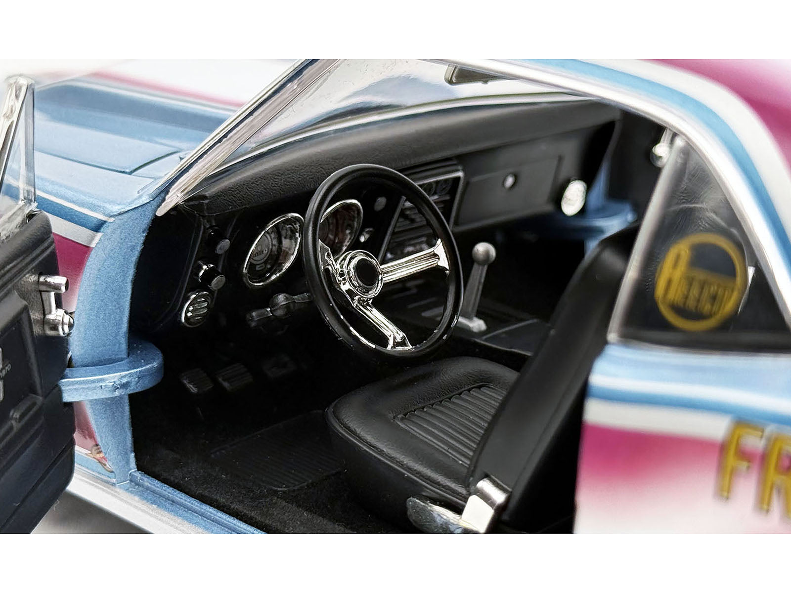 1967 Chevrolet Camaro "Mr. Bardahl Drag Car" Blue Metallic with Red and White Graphics Limited Edition to 312 pieces Worldwide 1/18 Diecast Model Car by ACME - image 3