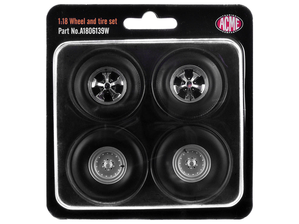 "Centerline/Keystone" Wheel and Tire Set of 4 pieces from 1970 Plymouth HEMI Cuda for 1/18 Scale Models by ACME - image 3