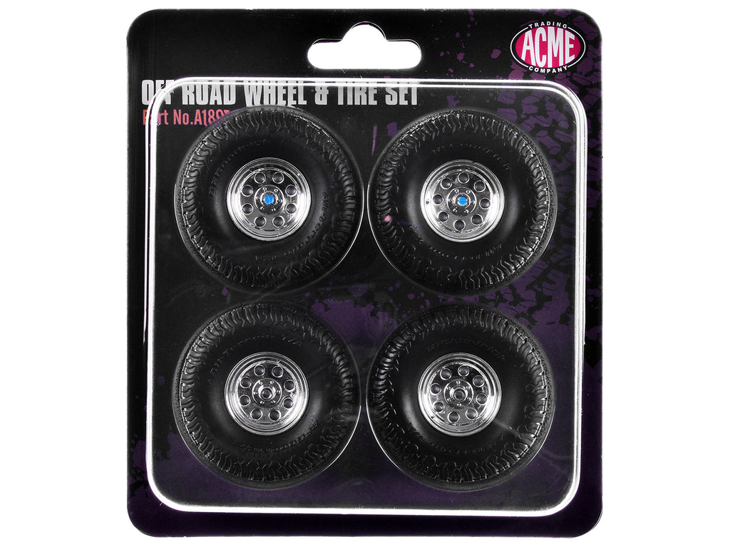 "Offroad" 35" Mag Wheel and Tire Set of 4 pieces from 1971 Chevrolet K5 Blazer for 1/18 Scale Models by ACME - image 3