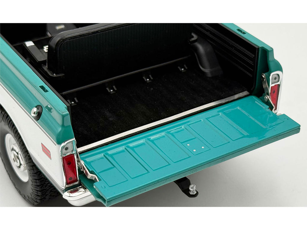 1972 Chevrolet Blazer K/5 "Route 66 100th Anniversary" Green and White with Black Stripes Limited Edition 1/18 Diecast Model Car by ACME
