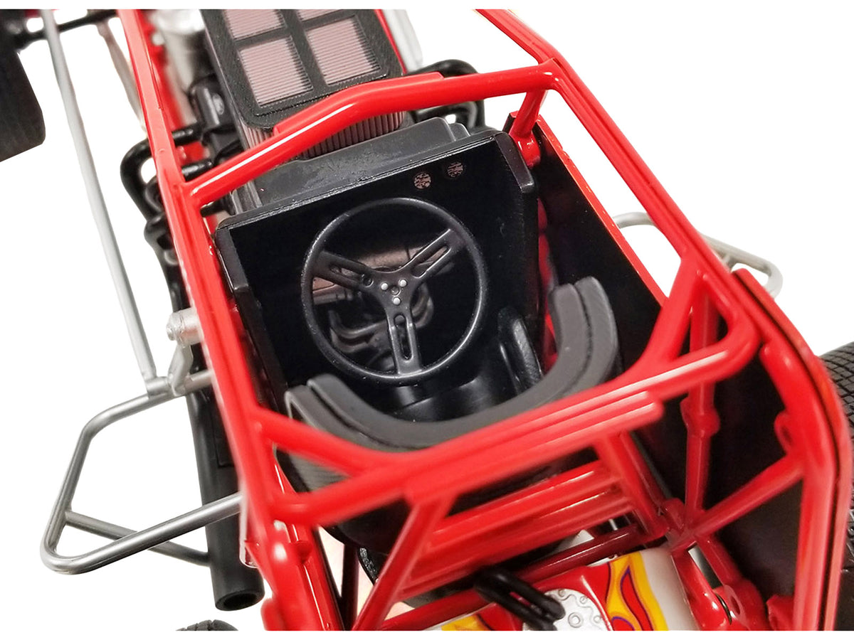 Winged Sprint Car #104+ Jeff Swindell "Octane Boost" Red with Graphics "National Sprint Car Hall of Fame" 1/18 Diecast Model Car by ACME - image 3