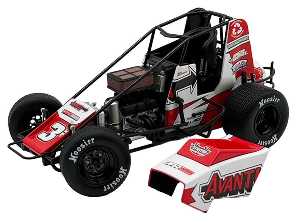 USAC Sprint Car #3P Kyle Cummins "Avanti" Champion "USAC Sprint Car National Championship" (2025) 1/18 Diecast Model Car by ACME - image 2