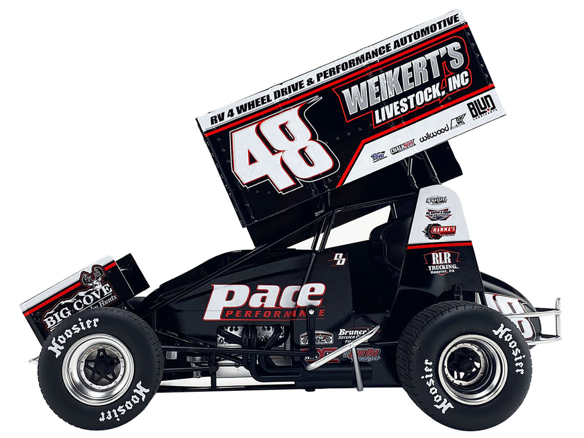 Winged Sprint Car #48 Danny Dietrich "Weikert's Livestock Inc." Gary Kauffman Racing (2024) 1/18 Diecast Model Car by ACME - image 3