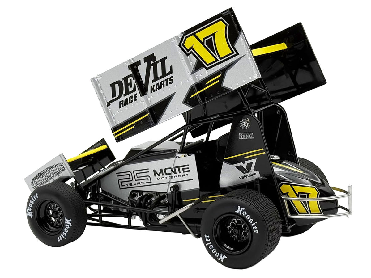 Winged Sprint Car #17 Cory Eliason "Devil Race Karts" Monte Motorsports (2025) 1/18 Diecast Model Car by ACME - image 4