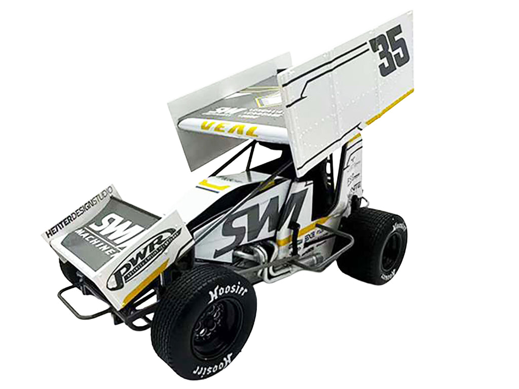 Winged Sprint Car #35 Jamie Veal "SWI Earthworks" White (2025) 1/18 Diecast Model Car by ACME - image 2