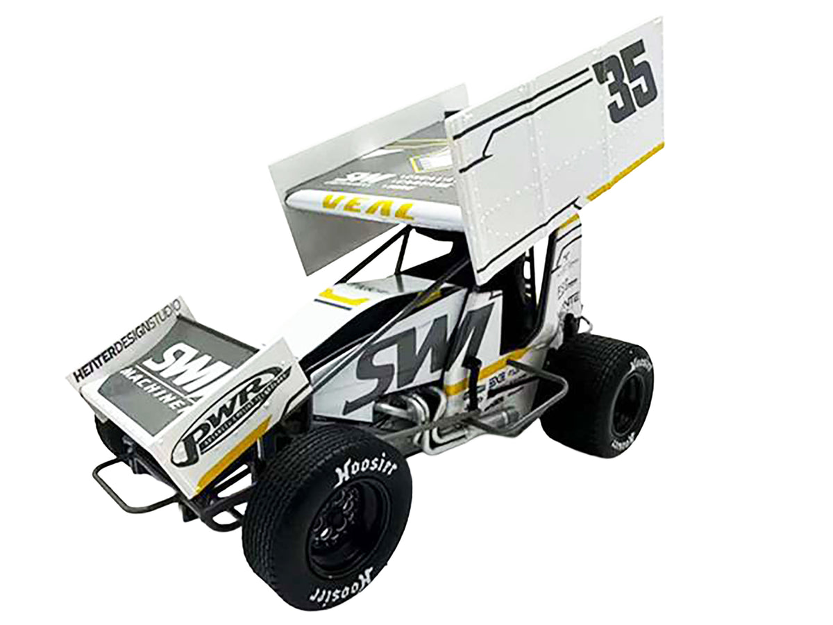 Winged Sprint Car #35 Jamie Veal "SWI Earthworks" White (2025) 1/18 Diecast Model Car by ACME - image 2