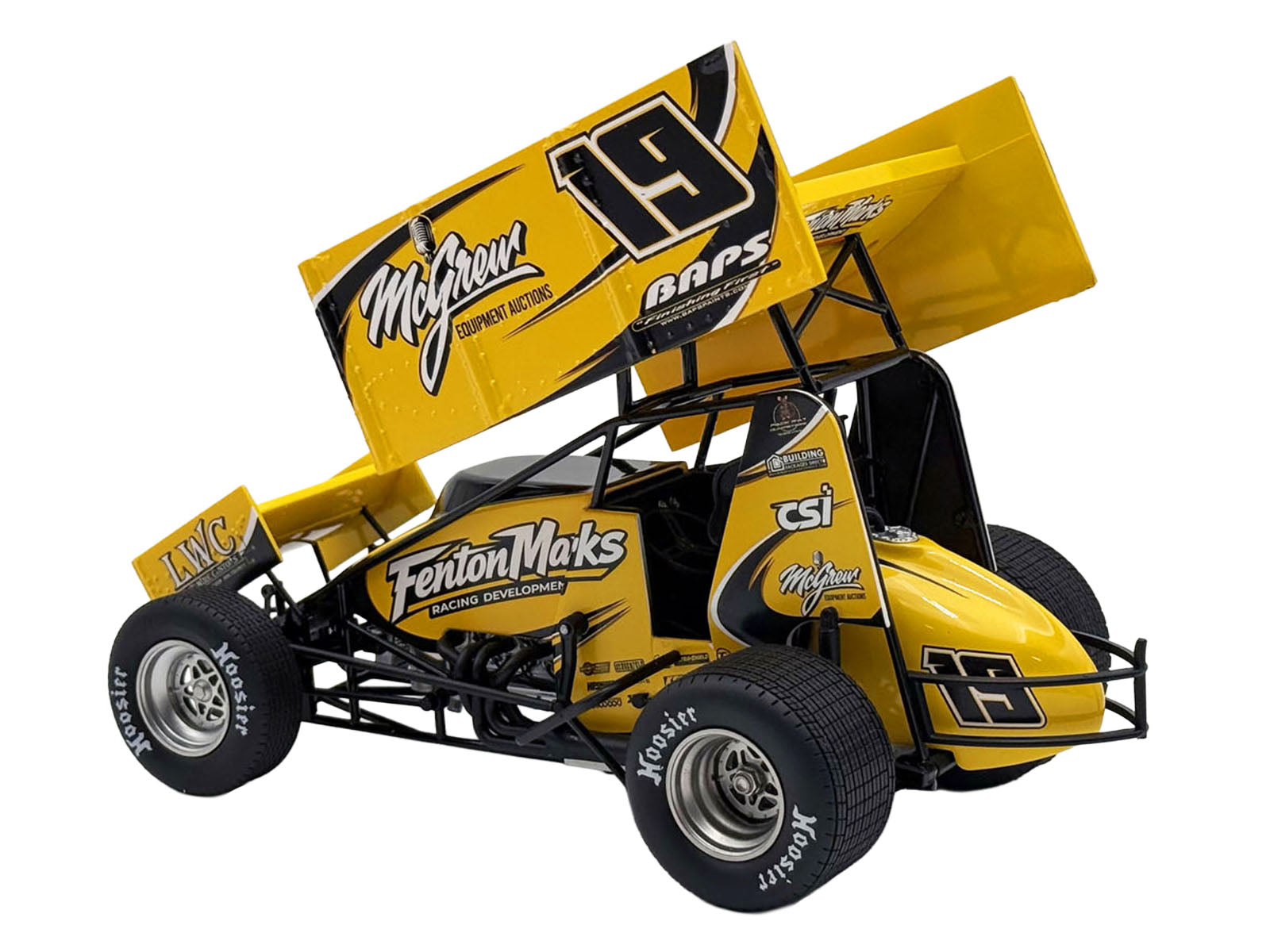 Winged Sprint Car #19 Brent Marks "Fenton Marks Racing" (2026) 1/18 Diecast Model Car by ACME - image 4