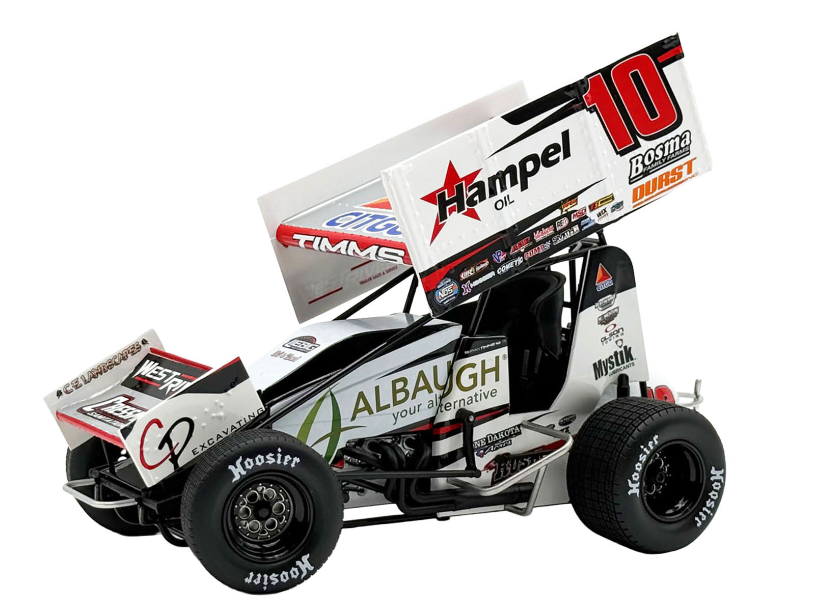 Winged Sprint Car #10 Ryan Timms "Liebig Motorsports - Hampel Oil" (2026) 1/18 Diecast Model Car by ACME