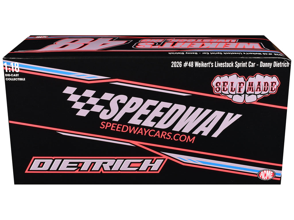 Winged Sprint Car #48 Danny Dietrich "Weikert's Livestock - Speedway Cars" (2026) 1/18 Diecast Model Car by ACME - image 3