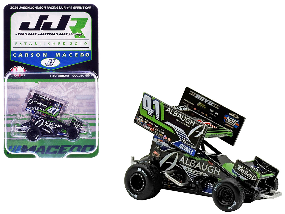 Winged Sprint Car #41 Carson Macedo "Albaugh" Jason Johnson Racing (2026) 1/50 Diecast Model Car by ACME