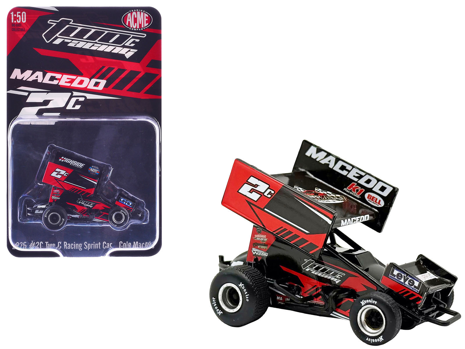 Winged Sprint Car #2C Cole Macedo "Two C Racing" (2026) 1/50 Diecast Model Car by ACME