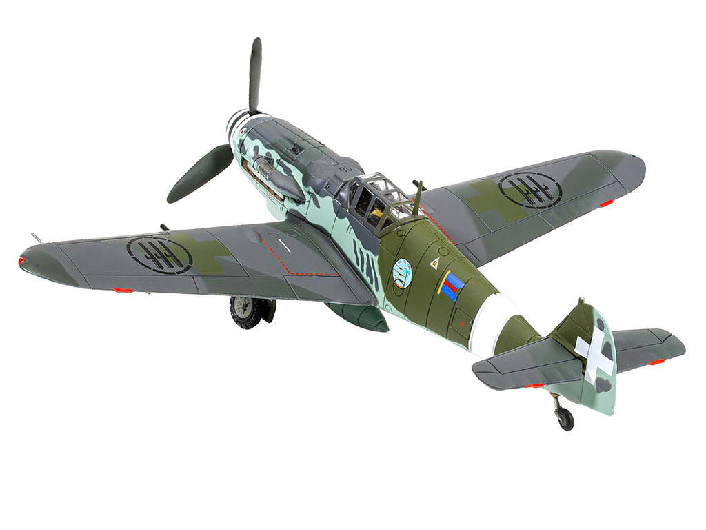 Messerschmitt Me109G-6 (Trop) Fighter Aircraft "Maggiore Antonio Vizzotto 150 Gruppo Gigi Tre Osei Regia Aeronautica Sicily" (July 1943) "The Aviation Archive" Series 1/72 Diecast Model by Corgi - image 2