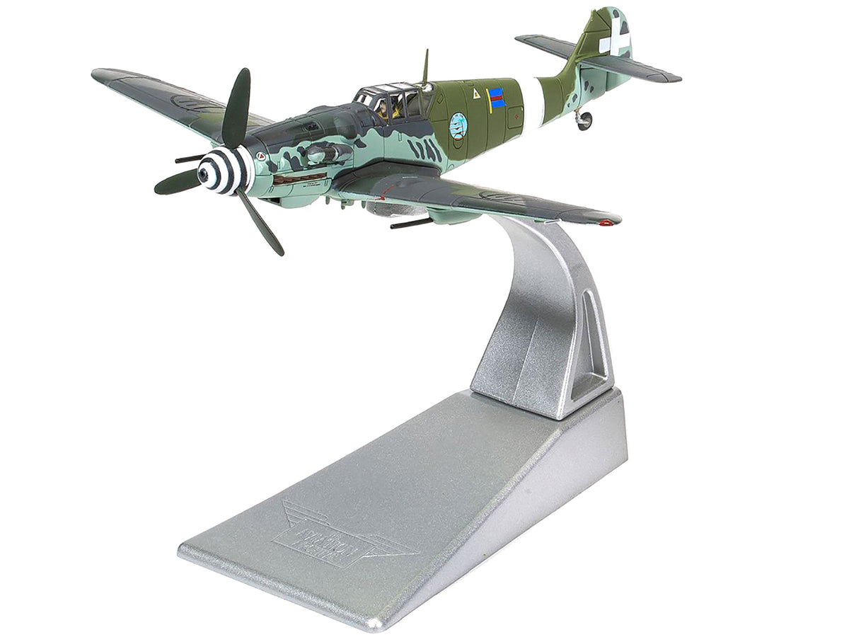 Messerschmitt Me109G-6 (Trop) Fighter Aircraft "Maggiore Antonio Vizzotto 150 Gruppo Gigi Tre Osei Regia Aeronautica Sicily" (July 1943) "The Aviation Archive" Series 1/72 Diecast Model by Corgi - image 4