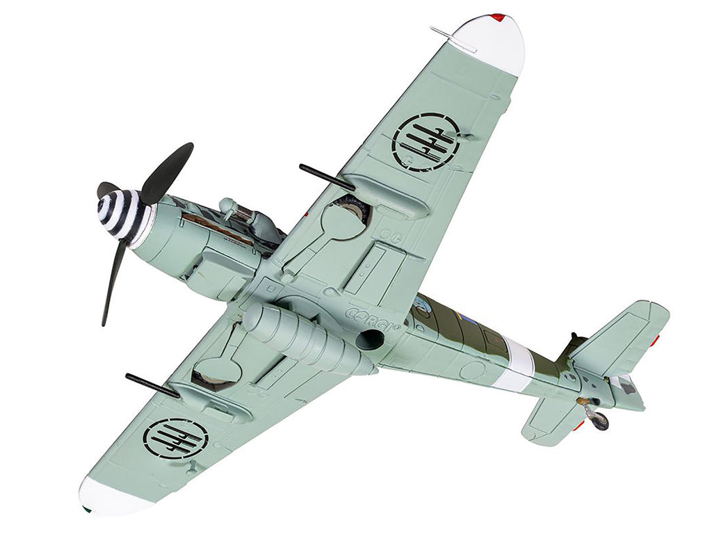 Messerschmitt Me109G-6 (Trop) Fighter Aircraft "Maggiore Antonio Vizzotto 150 Gruppo Gigi Tre Osei Regia Aeronautica Sicily" (July 1943) "The Aviation Archive" Series 1/72 Diecast Model by Corgi - image 3