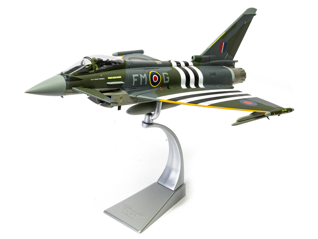 Eurofighter Typhoon FGR4 Fighter Aircraft "ZJ913 FM-G Moggy D-Day 80th Anniversary Display Scheme" (2024) Royal Air Force "The Aviation Archive" Series 1/48 Diecast Model by Corgi - image 4